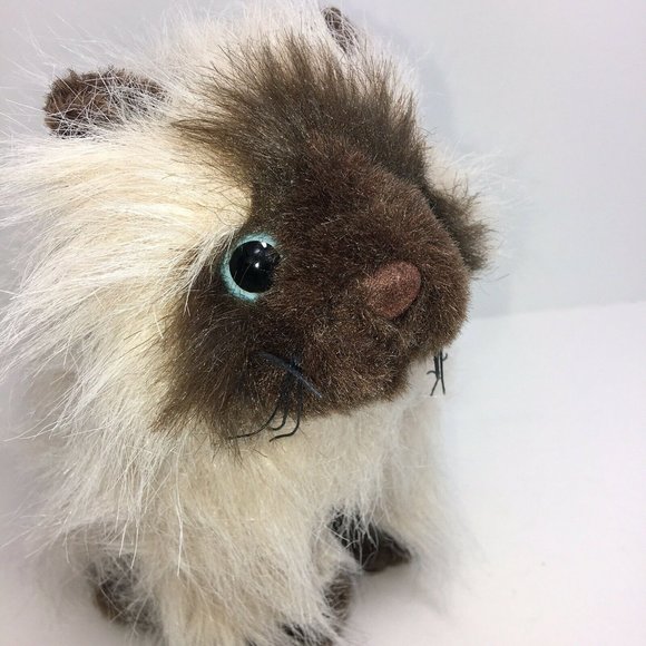 Ganz Webkinz Himalayan Cat 8" Plush Long Hair White Brown No Code Kitten - Picture 5 of 12